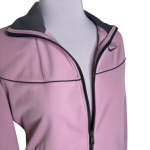 Nike Full Zip Slanted Front Pockets Pink/Gray Jacket Size M